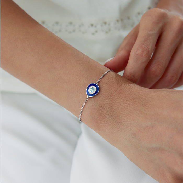 0.02 Karat Pırlanta Mineli Nazar Bileklik - Siempre (1)