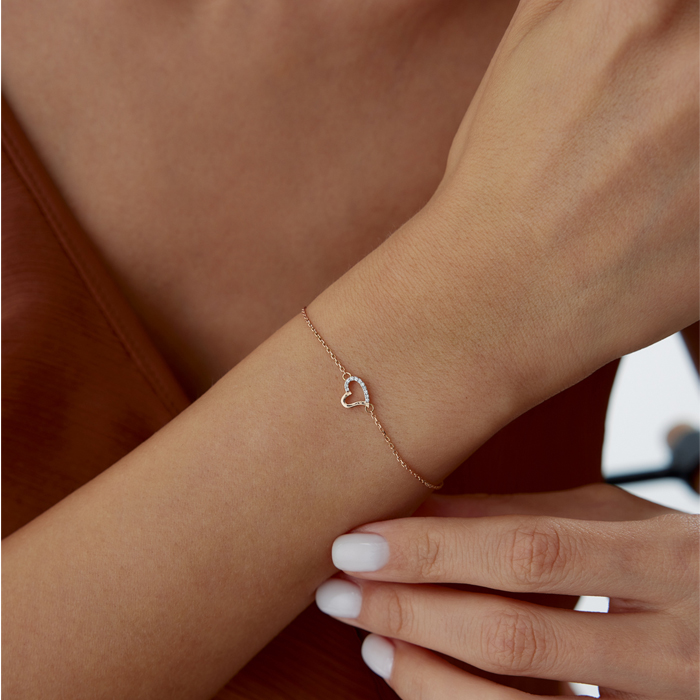 0.03 Karat Heart Pırlanta Bileklik - Siempre (1)