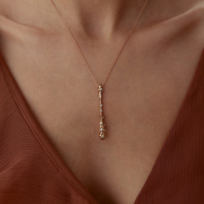 0.05 Karat Stick Pırlanta Kolye - Siempre