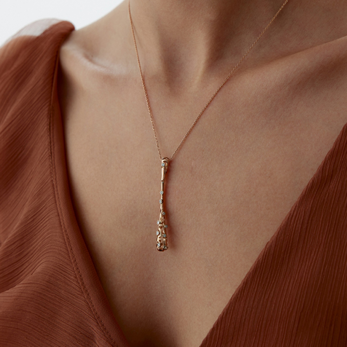 0.05 Karat Stick Pırlanta Kolye - Siempre (1)