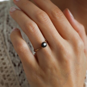 0.06 Ct Pırlanta Tektaş Elmas Yüzük - Siempre