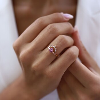 0.10 Ct Pırlanta Peak Yüzük - Siempre (1)