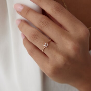 0.10 Ct Pırlanta Point Yüzük - Siempre (1)