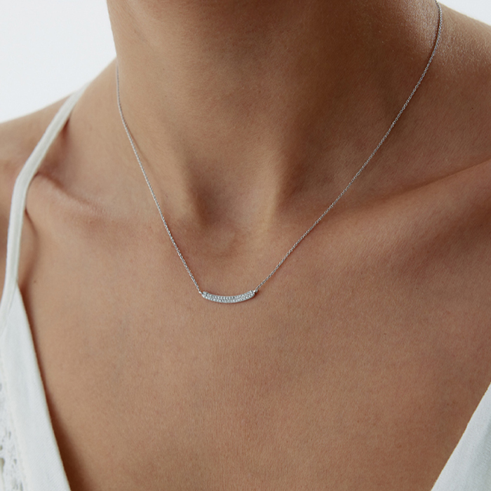 0.10 Karat Line Pırlanta Kolye - Siempre (1)