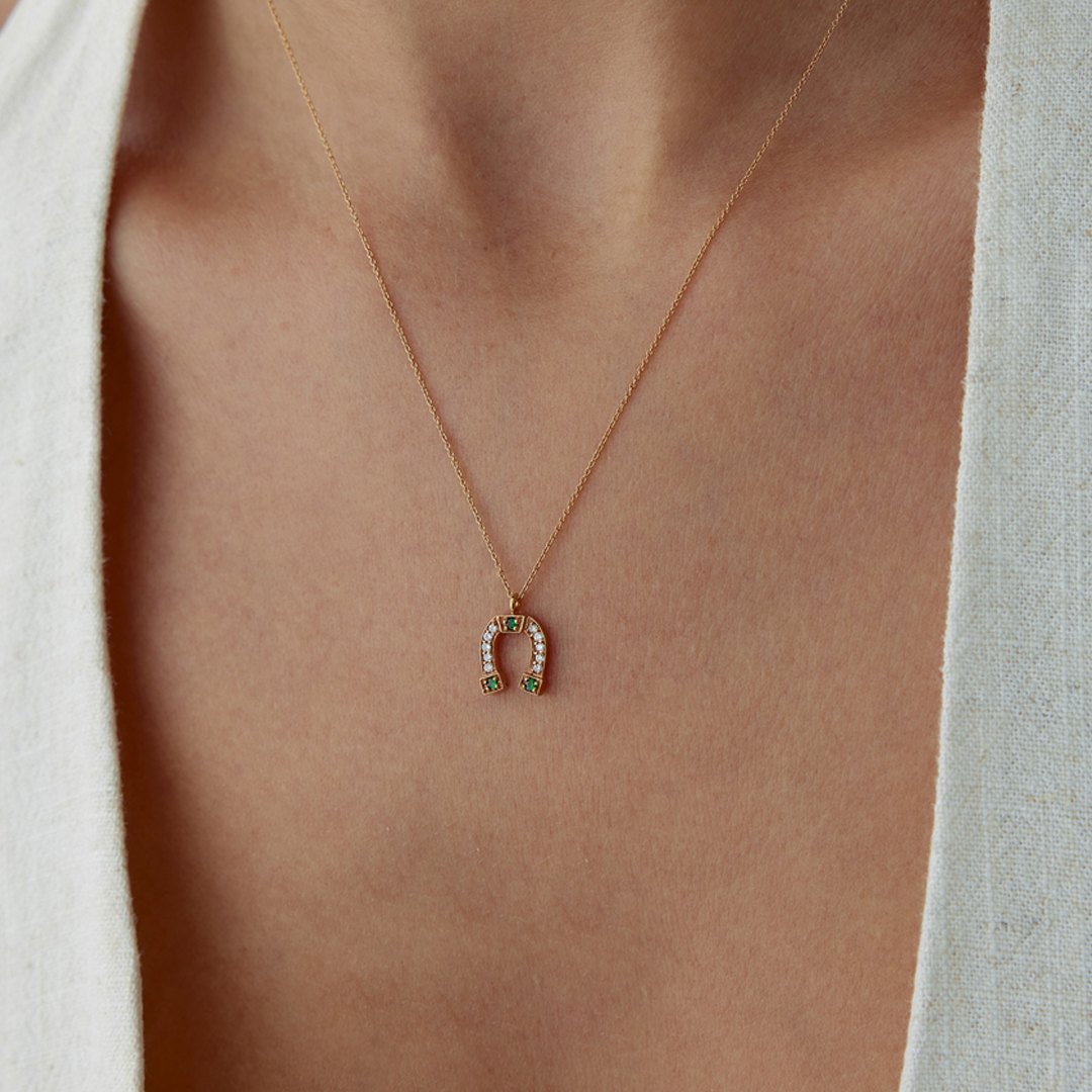 0.10 Karat Nal Pırlanta Kolye - 2