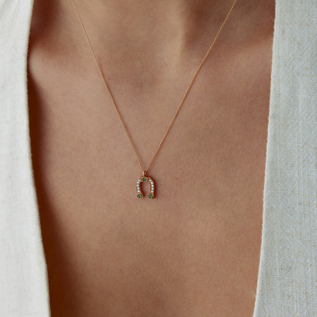 0.10 Karat Nal Pırlanta Kolye - 3