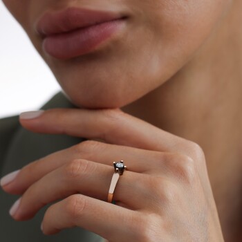 0.11 Ct Tektaş Elmas Yüzük - Siempre (1)