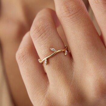 0.12 Ct Pırlanta Dal Yüzük - Siempre