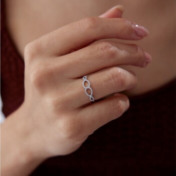 0.12 Ct Pırlanta Hoop Yüzük - Siempre