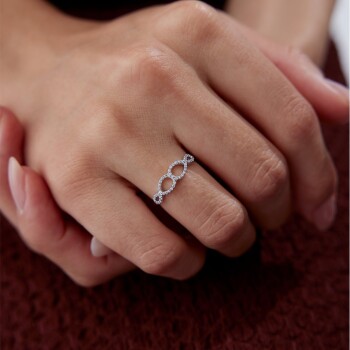 0.12 Ct Pırlanta Hoop Yüzük - Siempre (1)