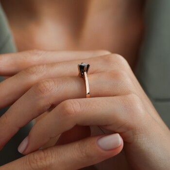 0.12 Ct Tektaş Elmas Yüzük - Siempre (1)