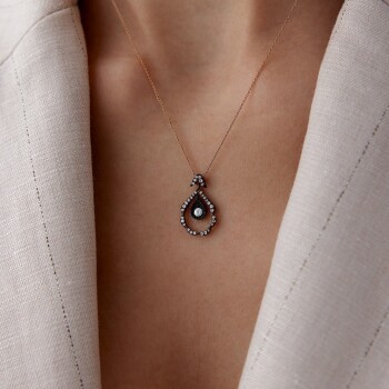 0.15 Ct Elmas Damla Kolye - Siempre