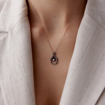 0.15 Ct Elmas Damla Kolye - Siempre (1)