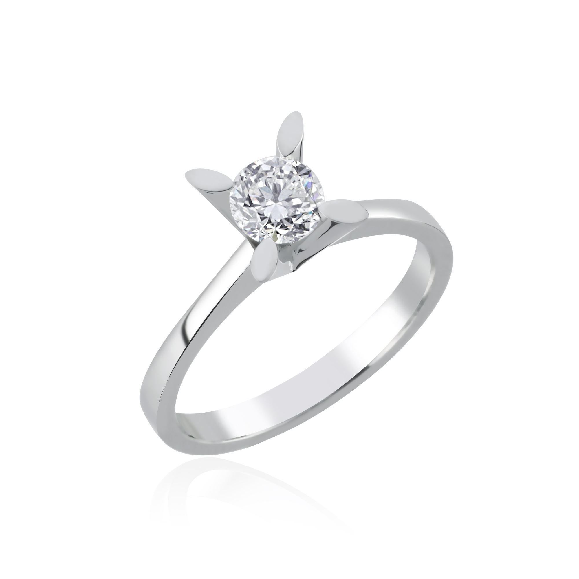 0.15 Ct Pırlanta Badem Tırnak Yüzük - 1