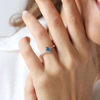 0.15 Ct Pırlanta London Blue Yüzük - Siempre