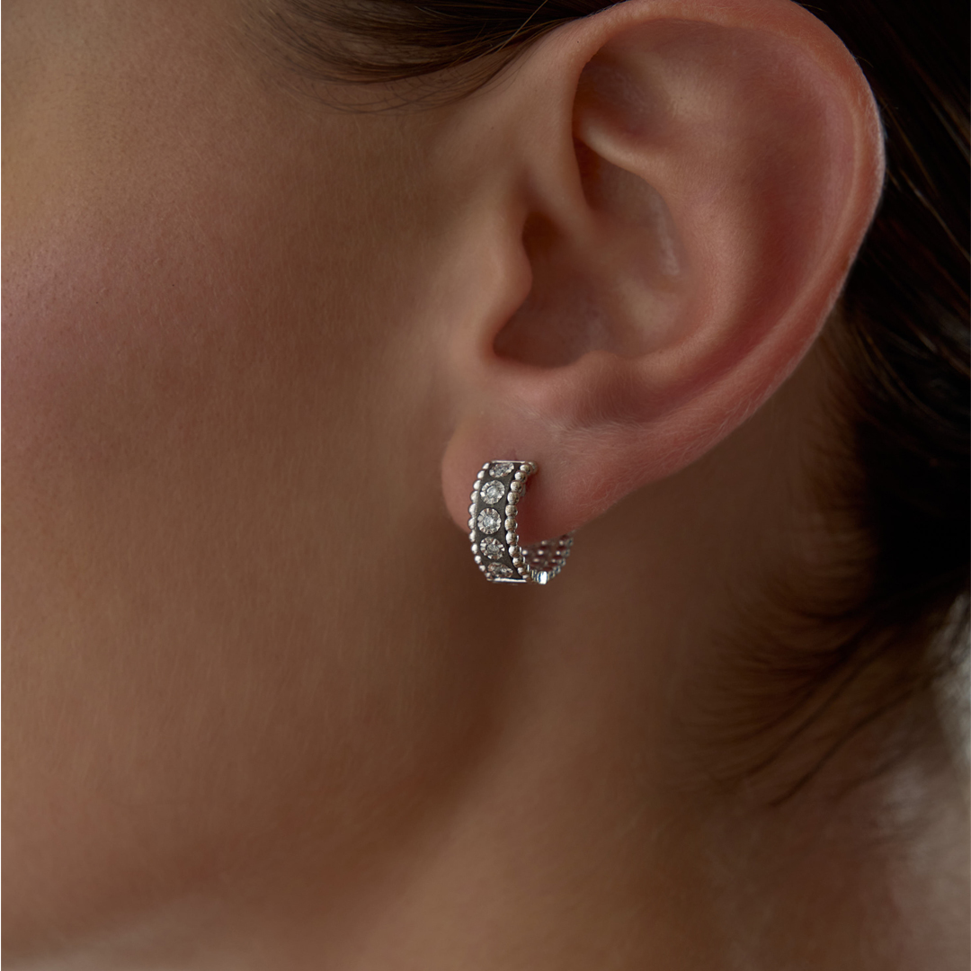 0.15 Pırlanta Miva Küpe - 1