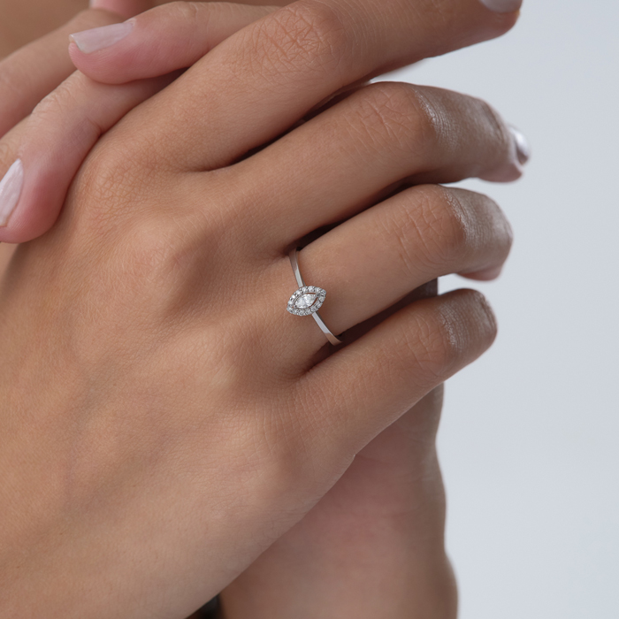 0.16 ct Oval Prenses Pırlanta Yüzük - Siempre (1)