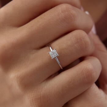 0.16 Ct Pırlanta Prenses Yüzük - Siempre