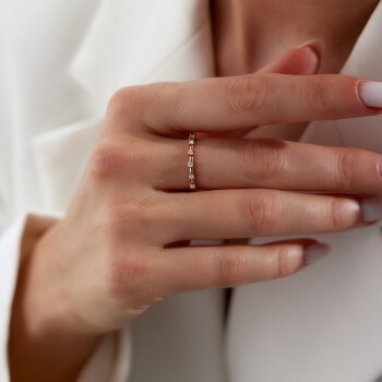 0.16 Ct Pırlanta Sıra Yüzük - Siempre (1)