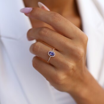 0.21 Ct Pırlanta Tanzantine Yüzük - Siempre