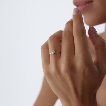 0.16 Ct Yual Pırlanta Yüzük - Siempre