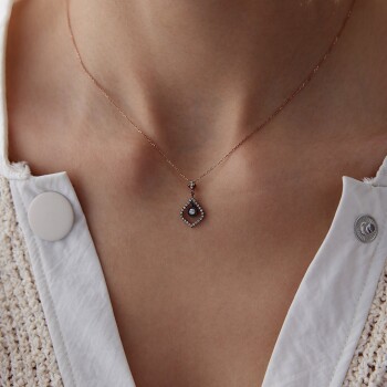 0.18 Ct Elmas Vintage Kolye - Siempre