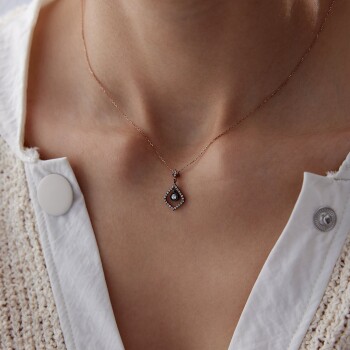 0.18 Ct Elmas Vintage Kolye - Siempre (1)