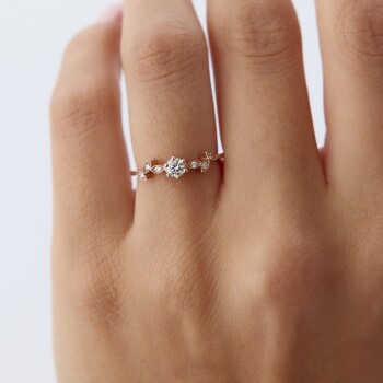 0.18 Ct Pırlanta Leaf Yüzük - Siempre (1)