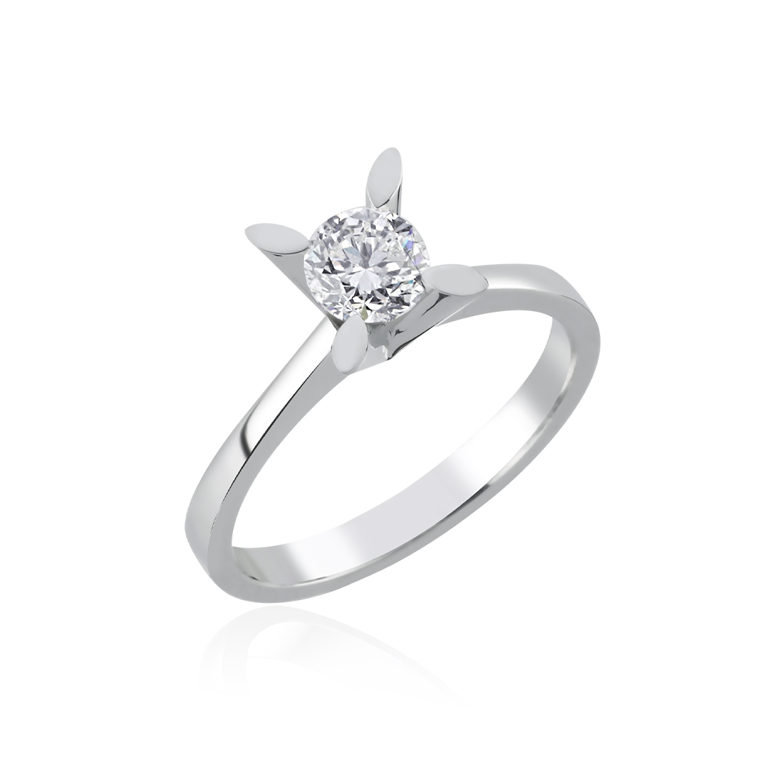 0.20 Ct Pırlanta Badem Tırnak Yüzük - 1