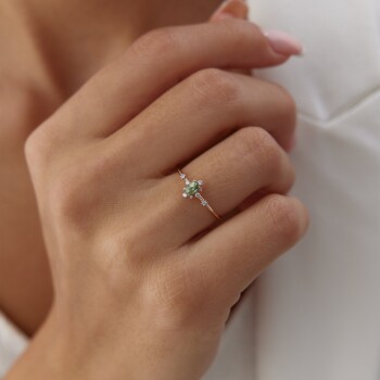 0.20 Ct Pırlanta Green Aeden Yüzük - Siempre (1)