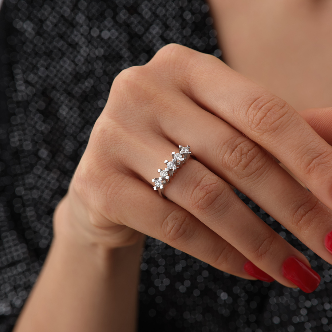 0.20 Karat Beştaş Pırlanta Yüzük - 3