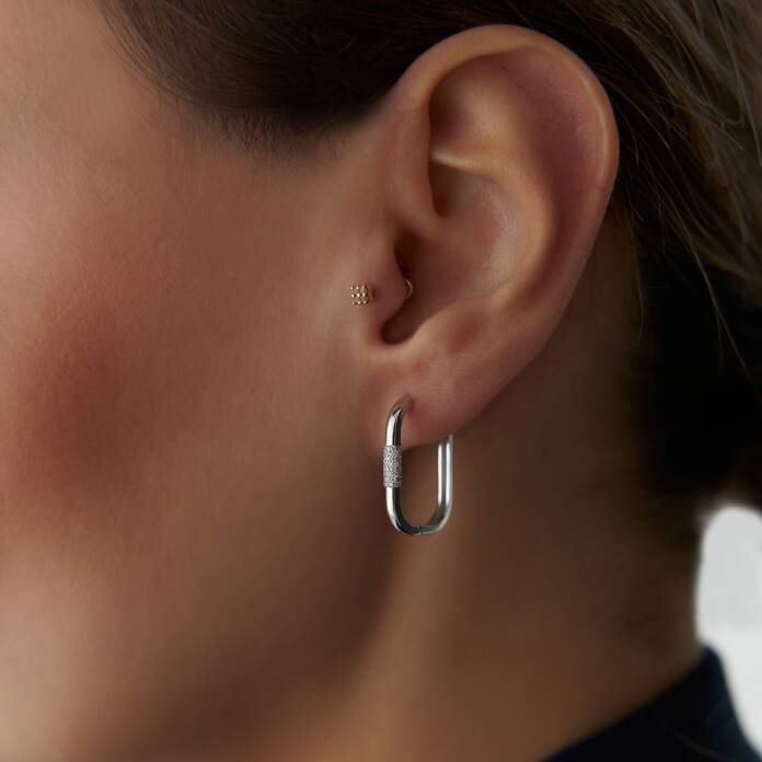 0.22 Ct Pırlanta Ataç Küpe - 2