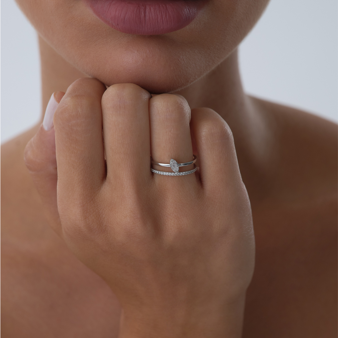 0.23 ct Double Pırlanta Yüzük - 1