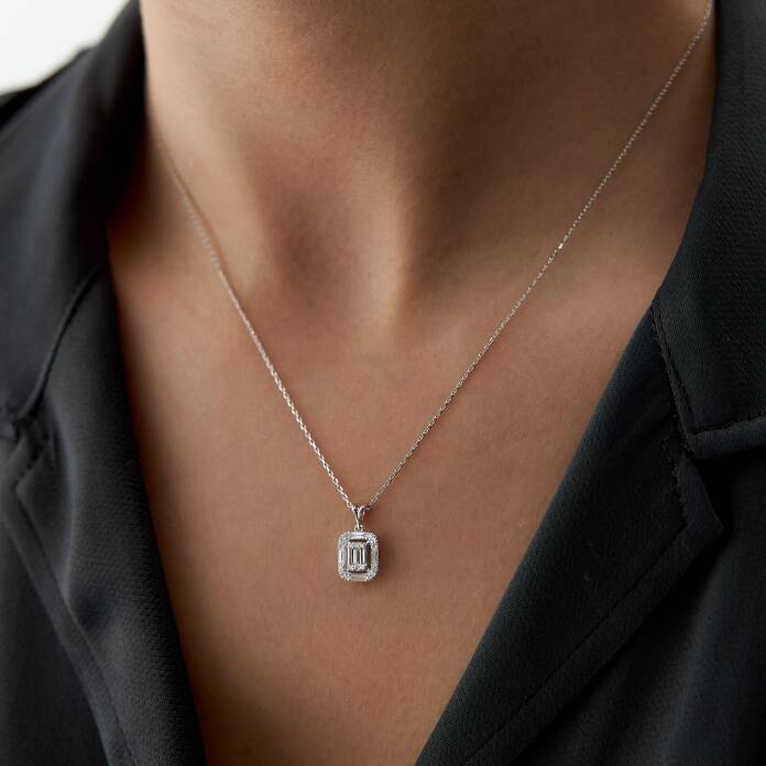 0.24 Karat Pırlanta Lia Baget Kolye - 1