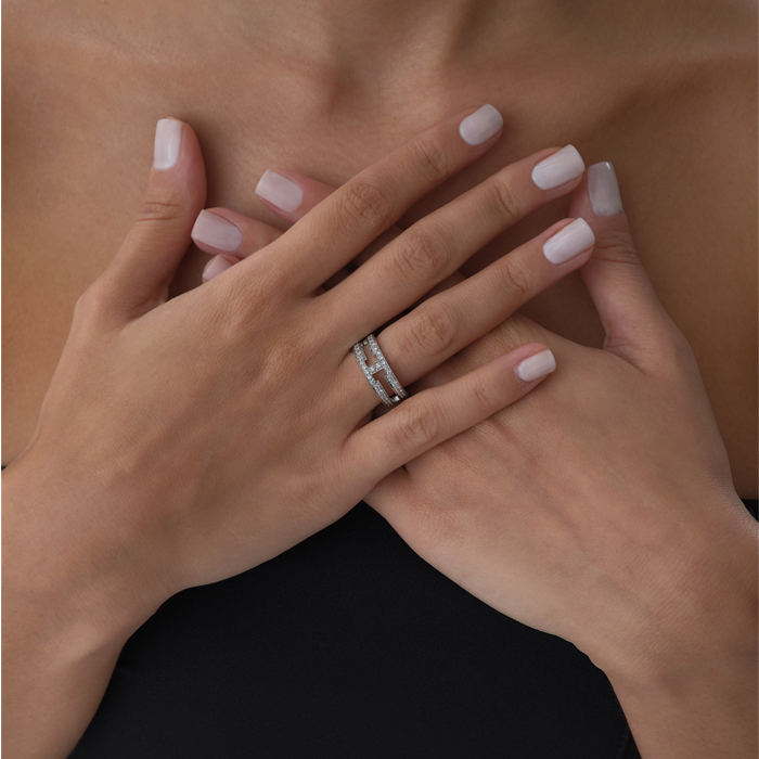 0.25 ct Köprü Tamtur Pırlanta Yüzük - 3