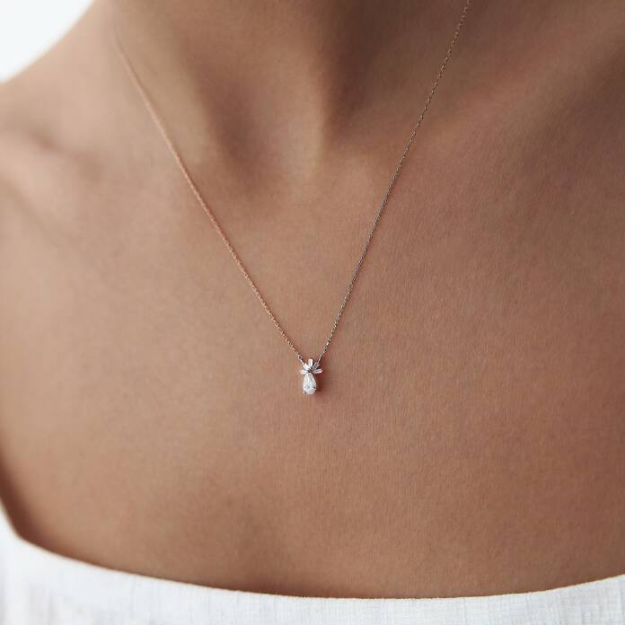 0.25 Karat Pırlanta Anka Kolye - 4