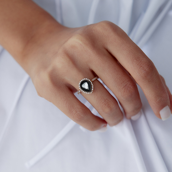 0.26 Ct Elmas Damla Yüzük - Siempre