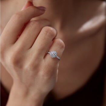 0.26 Ct Pırlanta Efektli Yüzük - Siempre (1)