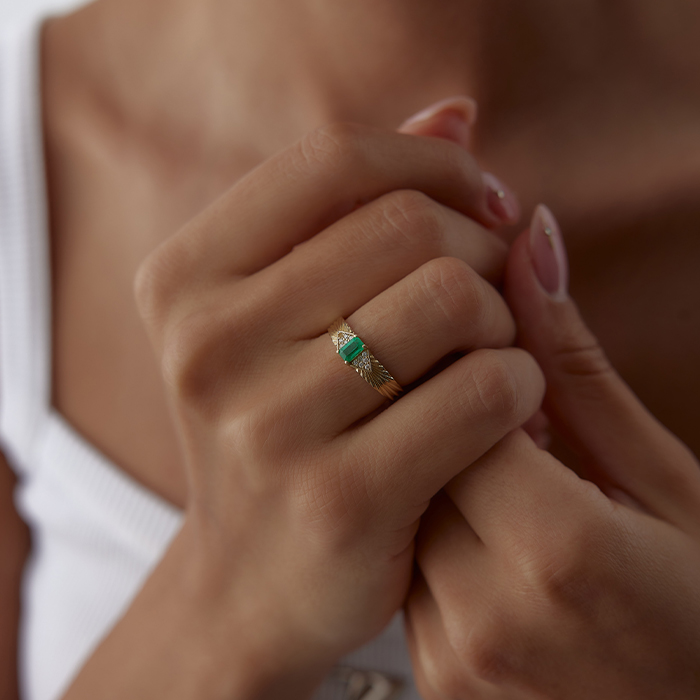 0.27 Ct Zümrüt Troy Pırlanta Yüzük - Siempre