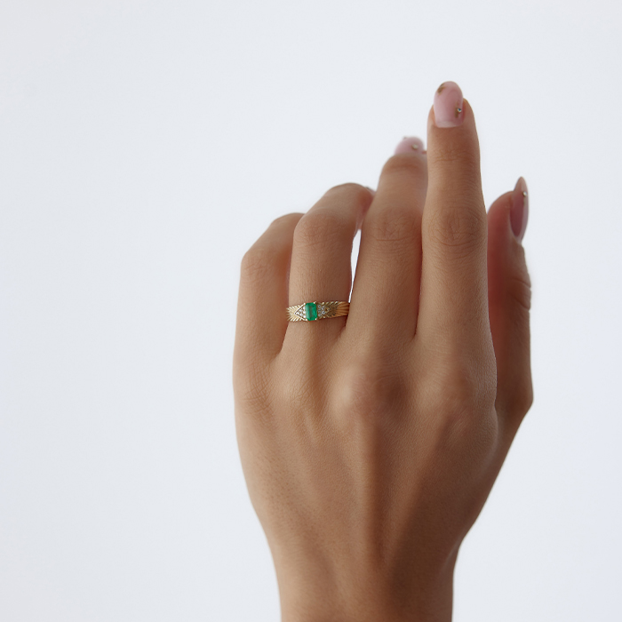 0.27 Ct Zümrüt Troy Pırlanta Yüzük - Siempre (1)