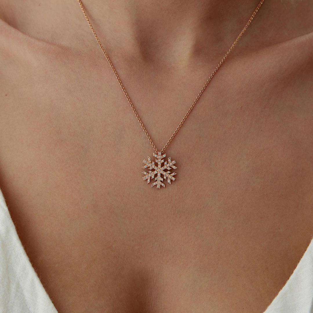 0.27 Karat Kar Tanesi Pırlanta Kolye - 1