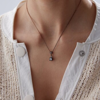 0.28 Ct Elmas Trio Kolye - Siempre