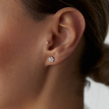 0.29 Ct Pırlanta Aşk Çiçeği Küpe - Siempre