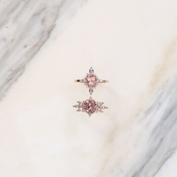 0.29 Ct Pırlanta Morganite Yüzük - Siempre (1)