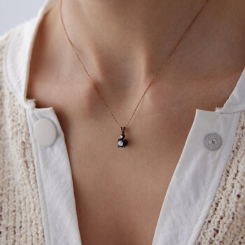 0.30 Ct Elmas Tektaş Kolye - Siempre (1)