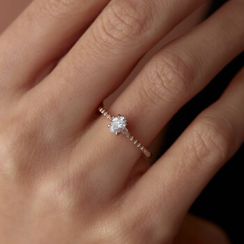 0.30 Ct Pırlanta Oval Tektaş Yüzük - Siempre (1)