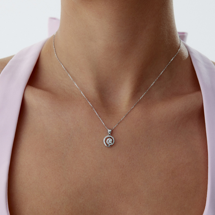 0.30 Karat Döngü Pırlanta Kolye - Siempre