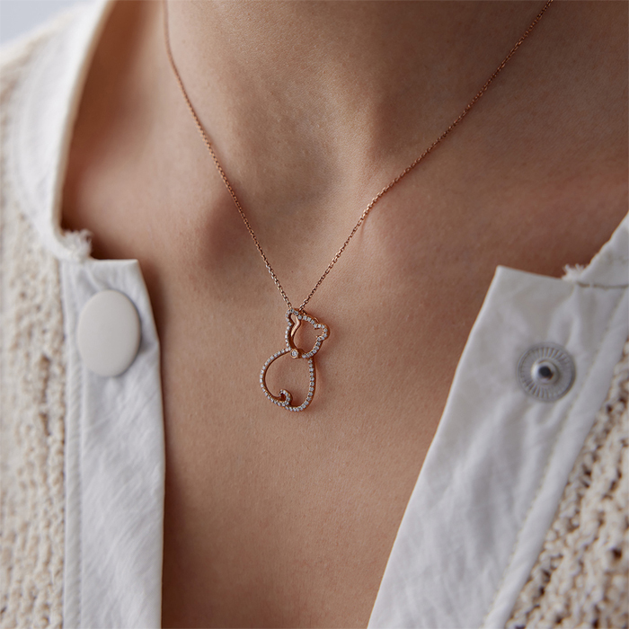 0.35 Karat Pırlanta Bear Kolye - Siempre (1)