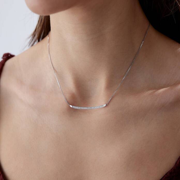 0.35 Ct Pırlanta Salıncak Kolye - 1