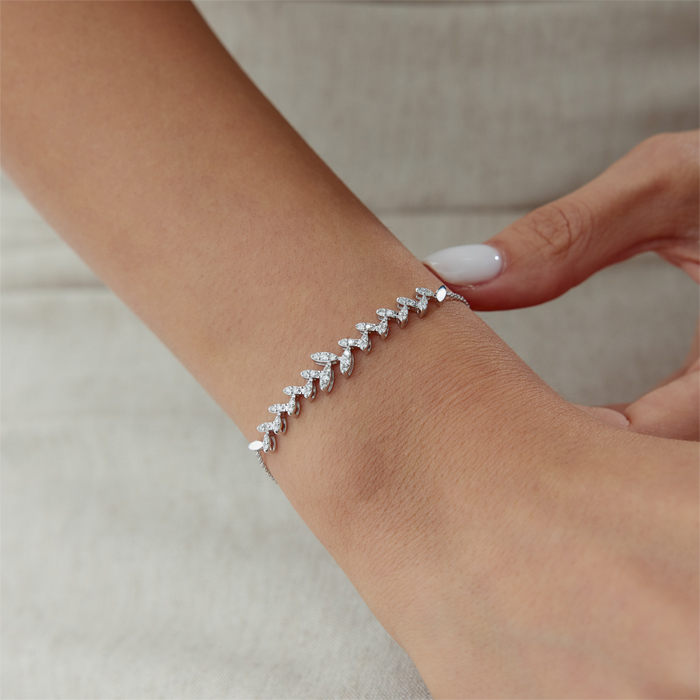0.39 Karat Leaf Pırlanta Bileklik - Siempre